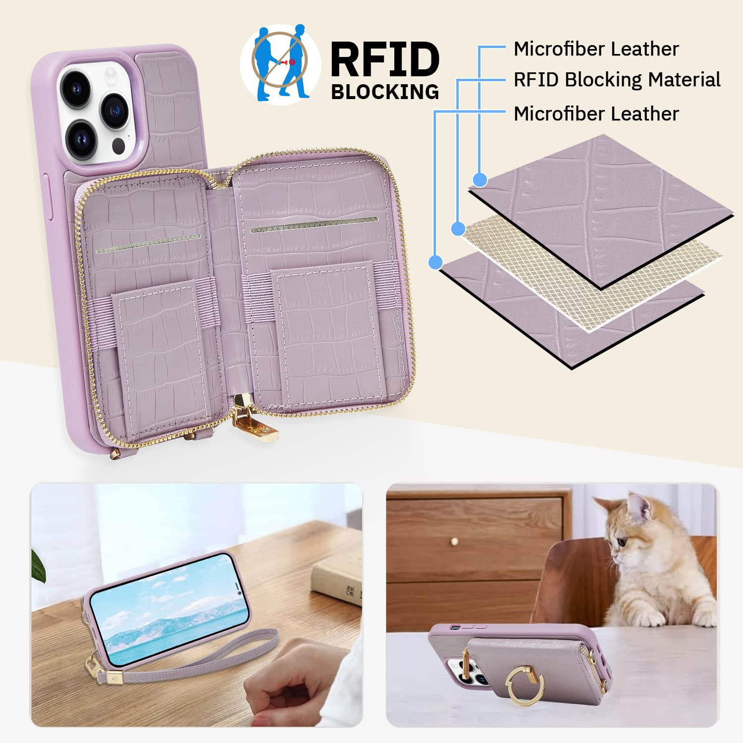 CUSTYPE iPhone15ケース Amazon.com: CUSTYPE for iPhone 15 Case Wallet with Card Holder for