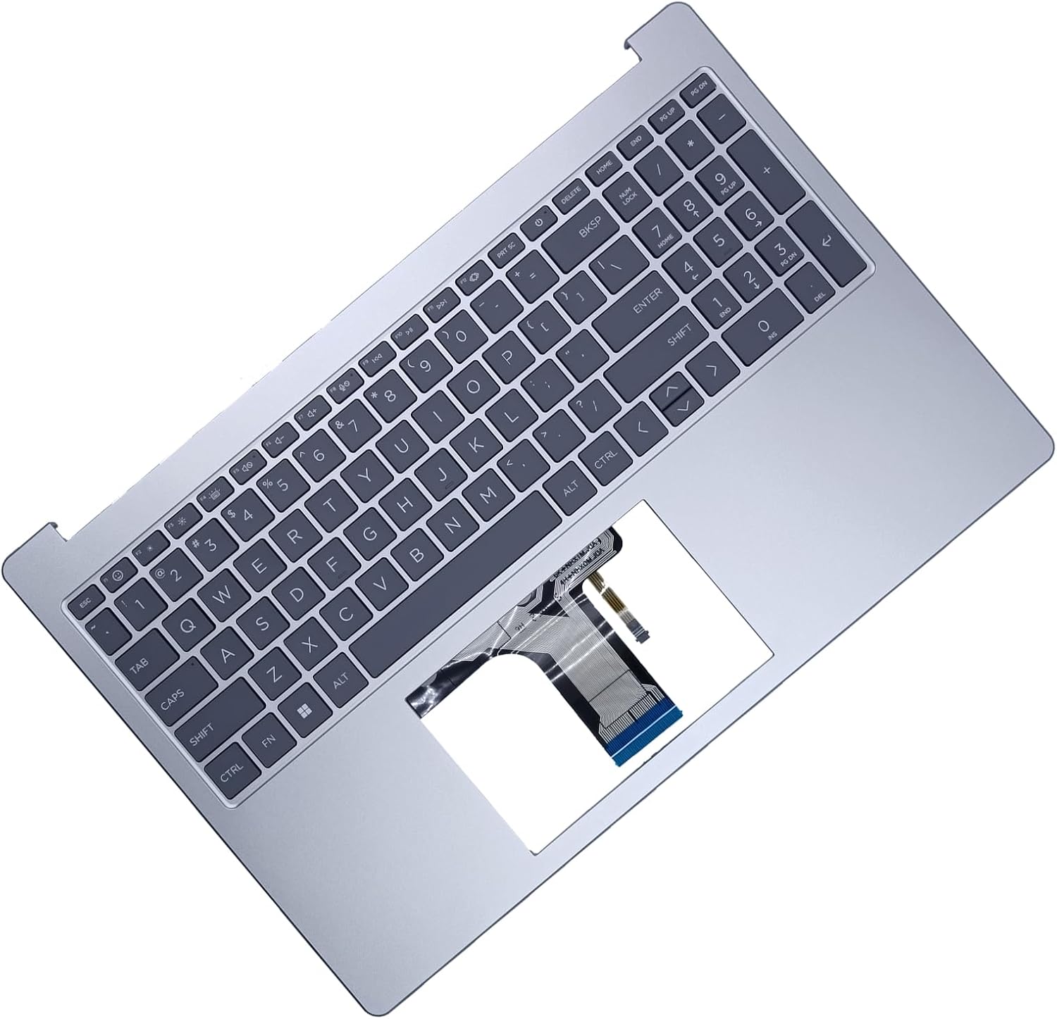 Replacement for HP 15-FC Palmrest Backlit Keyboard Assembly Silver N36752-001