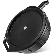 Oil Drain pan 15 Quart with Splash Guard and Handles, Oil Change Pan Universal Fit