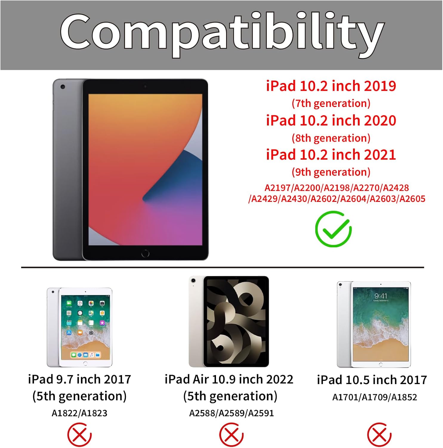 Lovmooful Compatible for iPad 9/8/7 (10.2-Inch,2021/2020/2019 Model,9th/8th/7th Generation) Case with Pencil Holder Cute Bowknot Ribbon with Flower Design Soft TPU Trifold Stand Protective-White&Pink - Image 7