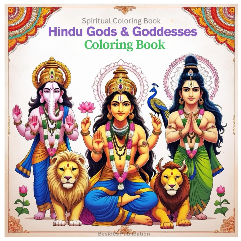 Hindu Gods & Goddesses Coloring Book: Spiritual Coloring Book