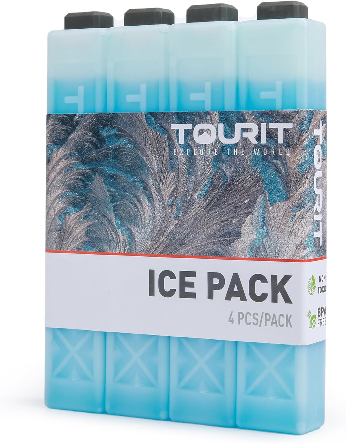 TOURIT Ice Packs for Coolers Reusable Long Lasting Freezer Packs for Lunch Bags/Boxes, Cooler Backpack