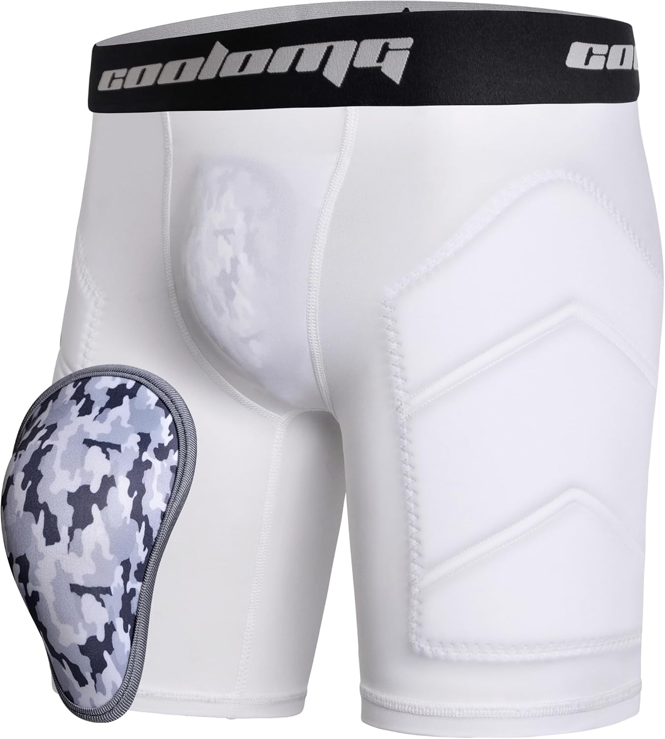 COOLOMG Youth Boys Baseball Sliding Shorts with Soft Athletic Cup Padded Compression Shorts for Football Lacrosse