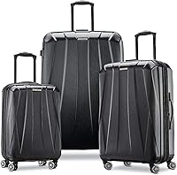 Vista 1 de Samsonite Centric 2 - Set de maletas rígidas expandibles con ruedas giratorias duales, Negro