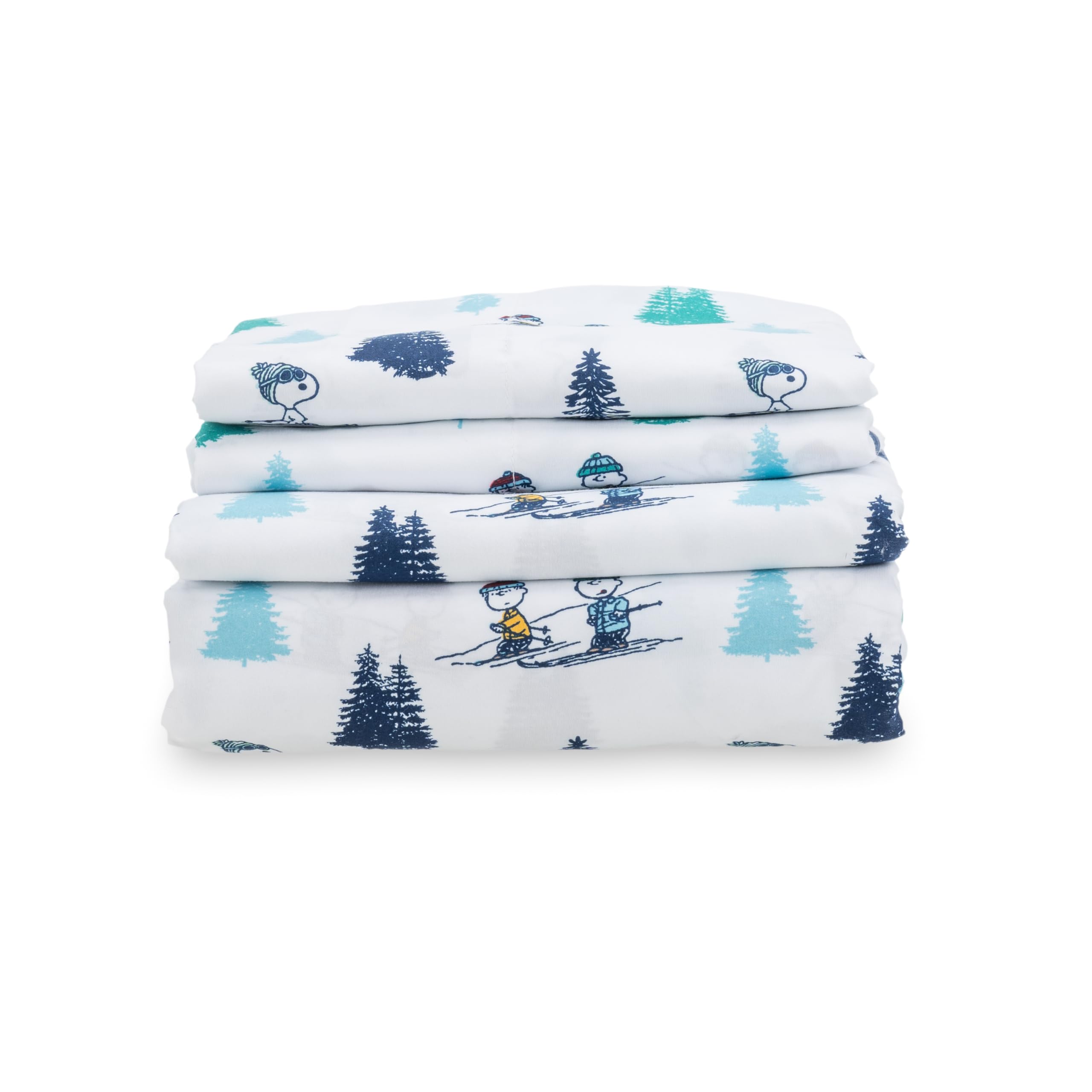 Ensemble De Draps Peanuts Snoopy Chasse Aux Œufs De Pâques - 4 Pièces Bleu Clair, Taille Full, Berkshire