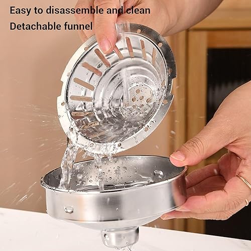 Miniatura 6 de Asixxsix Manual Juicer, Stainless Steel Citrus Press with Measuring Cup, Heavy Orange Lemon Squeezer for Home Commercial Use