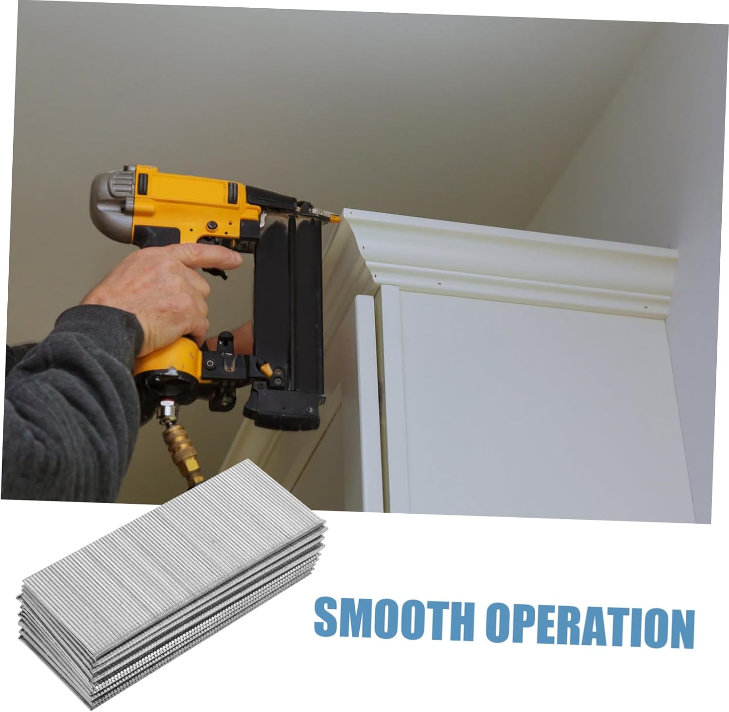Finish Nails for Woodworking 1600pcs Silver Brad Nails Pneumatic Gauge Brad Fasteners for Home Renovation