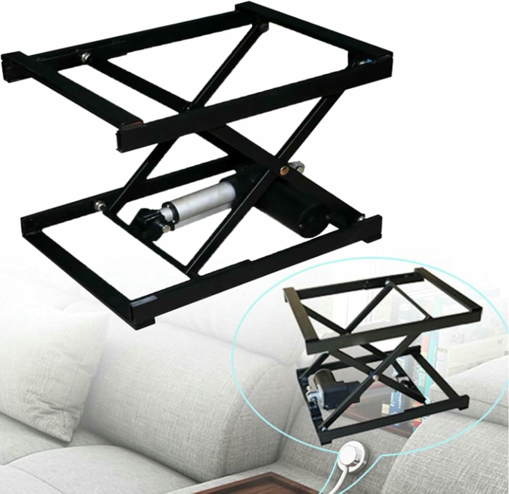 Table basse élévatrice électrique pour salon et télétravail
