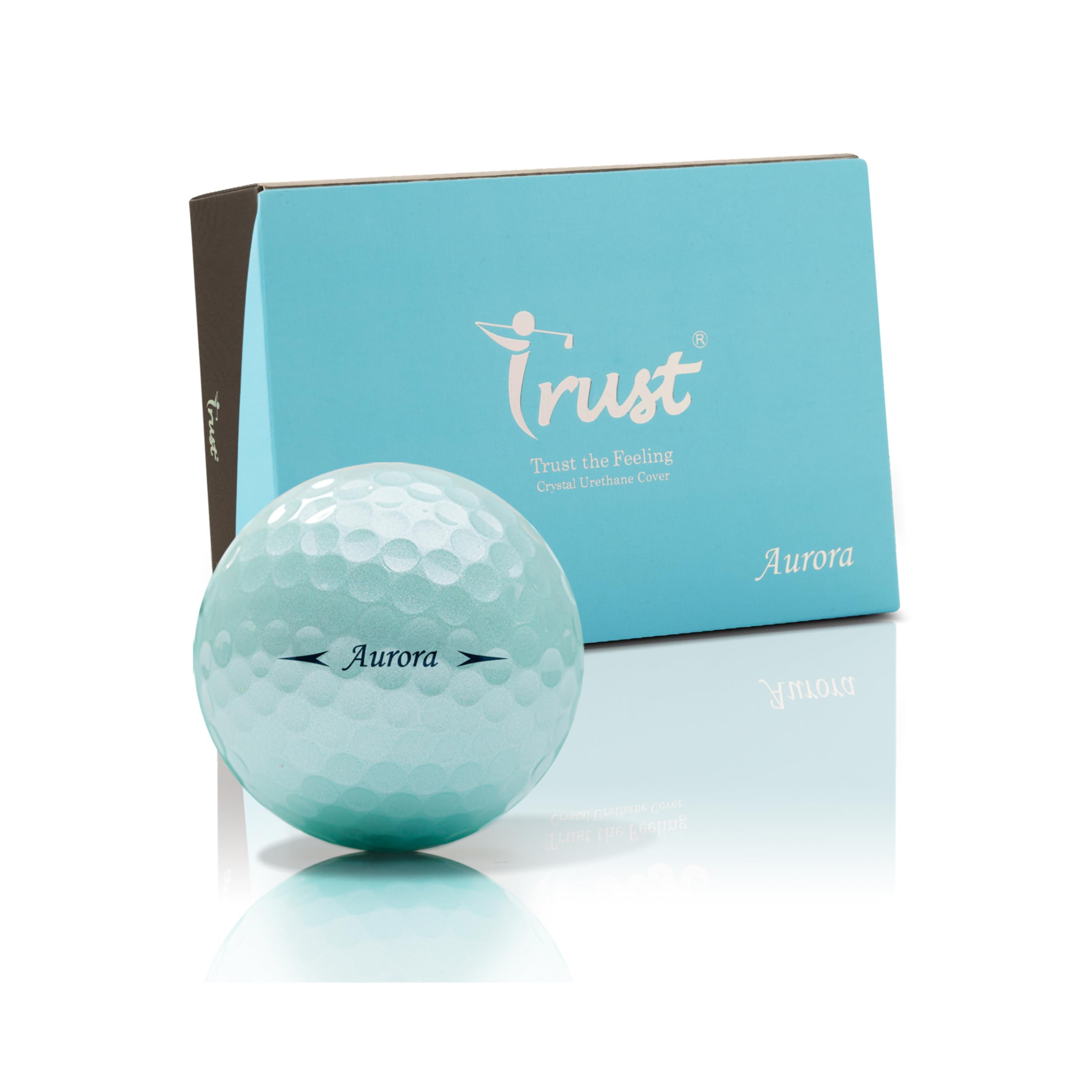 Trust Trust Golf Balls 2026 Aurora No Show Fly No Bend Stop Crystal Urethane Cover 3 Piece Reactive Core (Tour Series) 1 Dozen (12 Pack) Aurora Blue : Sports & Outdoors