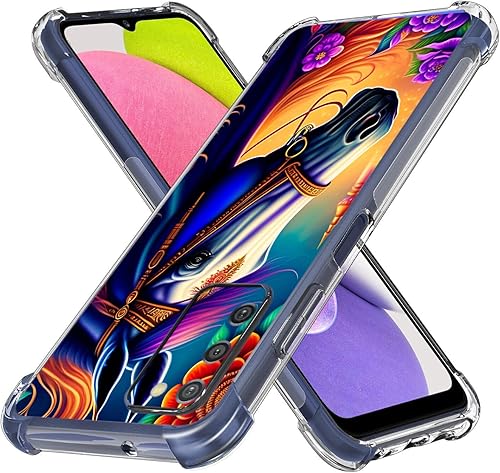 Miniatura 2 de Beaucov Funda para Galaxy A03S, colorida protección contra caídas de flores de caballo a prueba de golpes, carcasa protectora de cuerpo completo