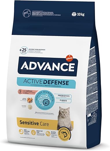 Advance – Pienso para gatos Advance Adult Sensitive salmón y arroz. 10 Kg