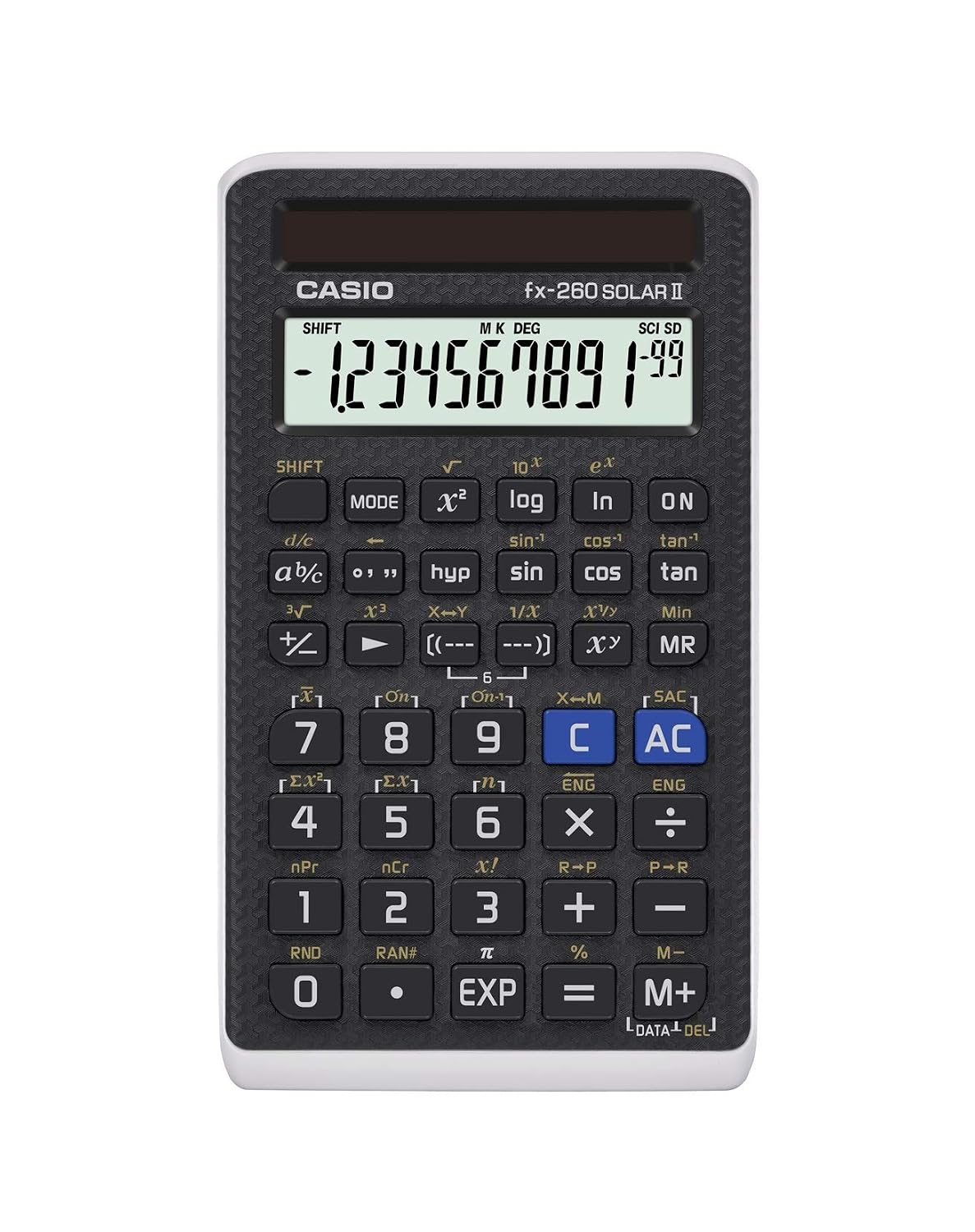 Casio Scientific Calculator Black, Compact FX260SOLARII