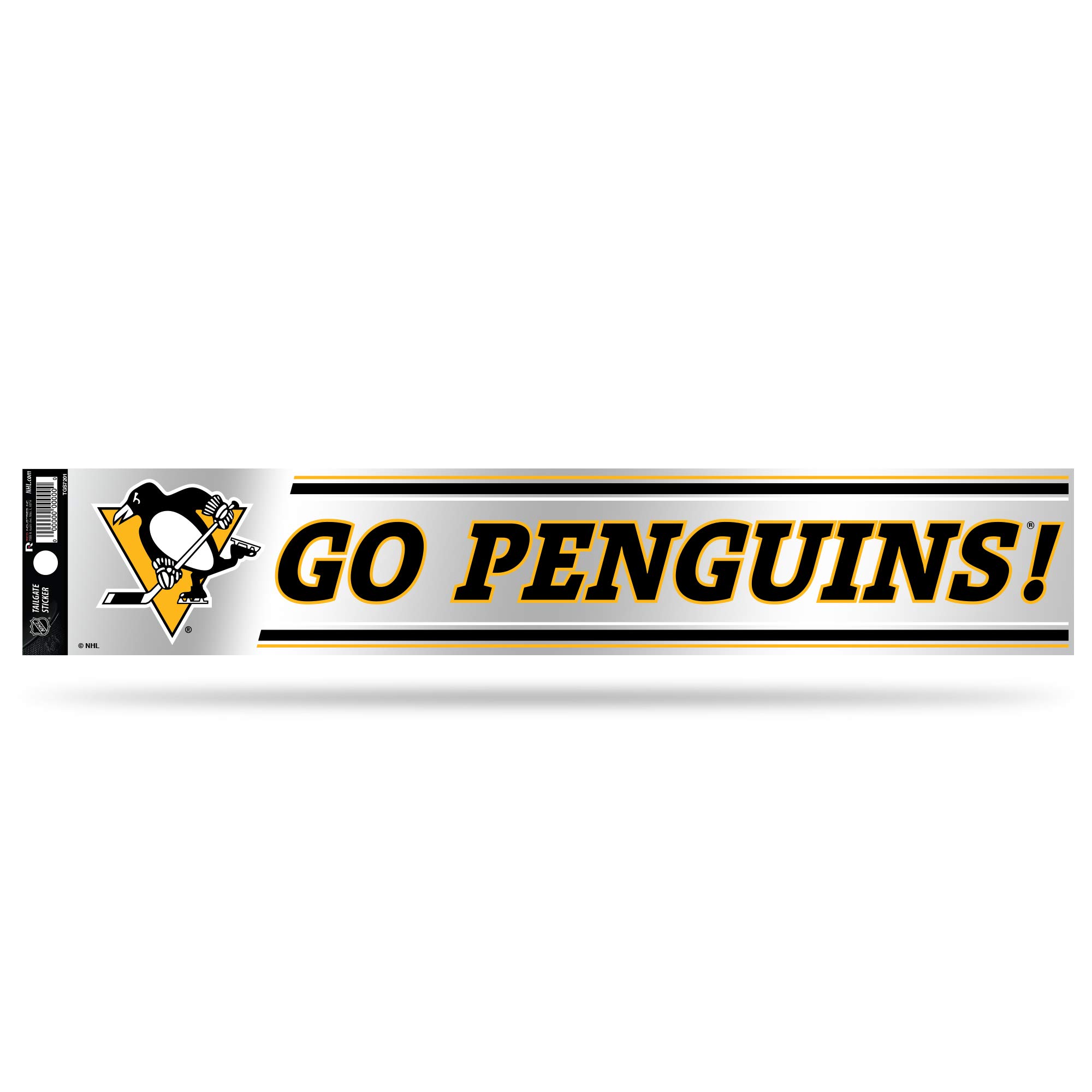 Rico Industries Tailgate Sticker, 3 x 17-inches, Pittsburgh Penguins