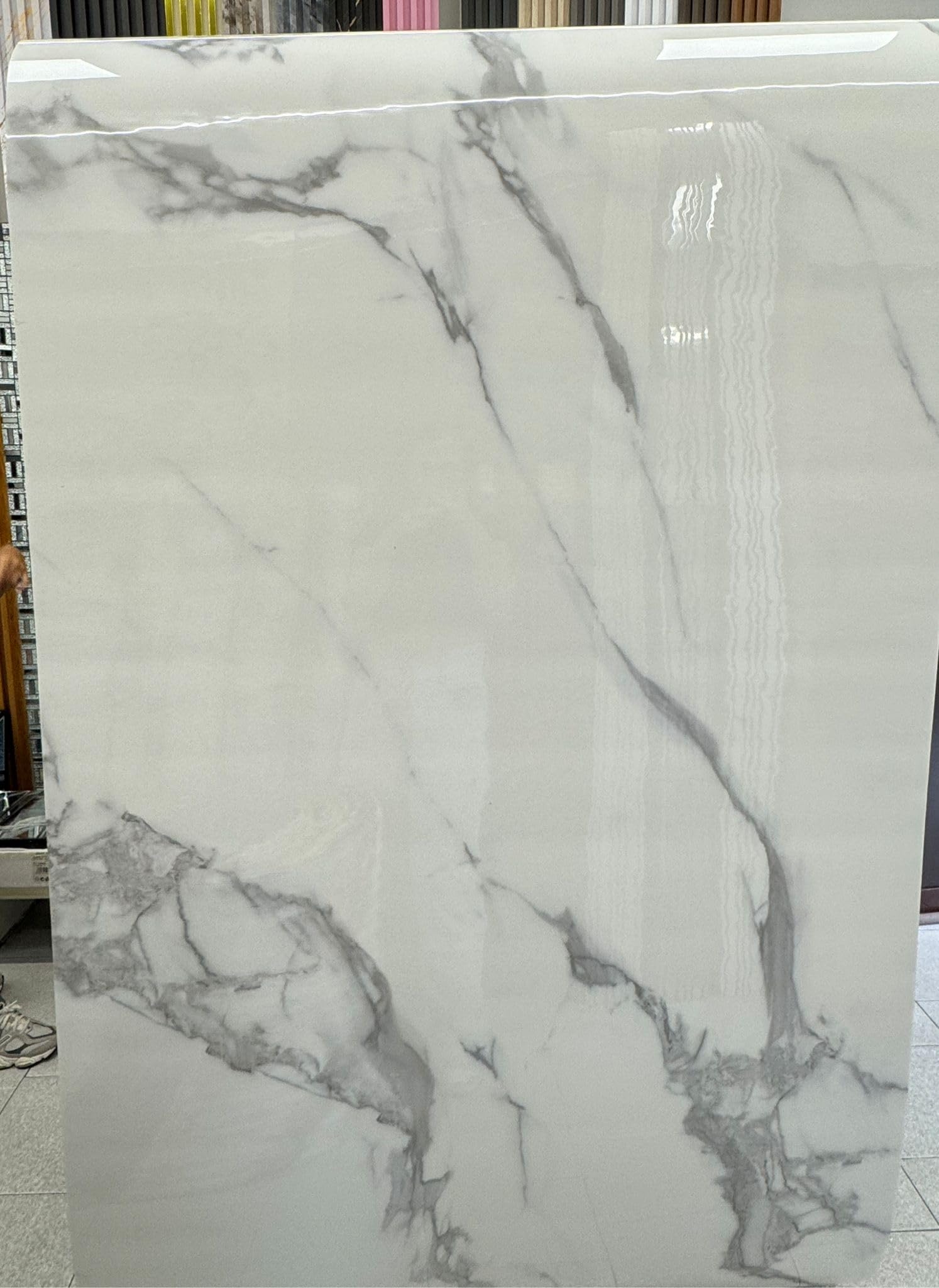 Generico Pannello PVC per parete decorativo adesivo effetto marmo 120x300