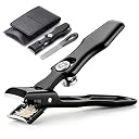 VOGARB Toenail Clippers For Thick Nails Safety Lock Extra Large Wide Jaw Opening Ingrown Nail Clippers With File Heavy Duty Fingernail Cutter No Splash For Men Women Adult Seniors (Black with File) gallery image