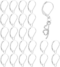 Set of 24 DIY Earrings, French Hooks Made of Stainless Steel with Safety Clasp for DIY Jewellery Design & Evening Wear