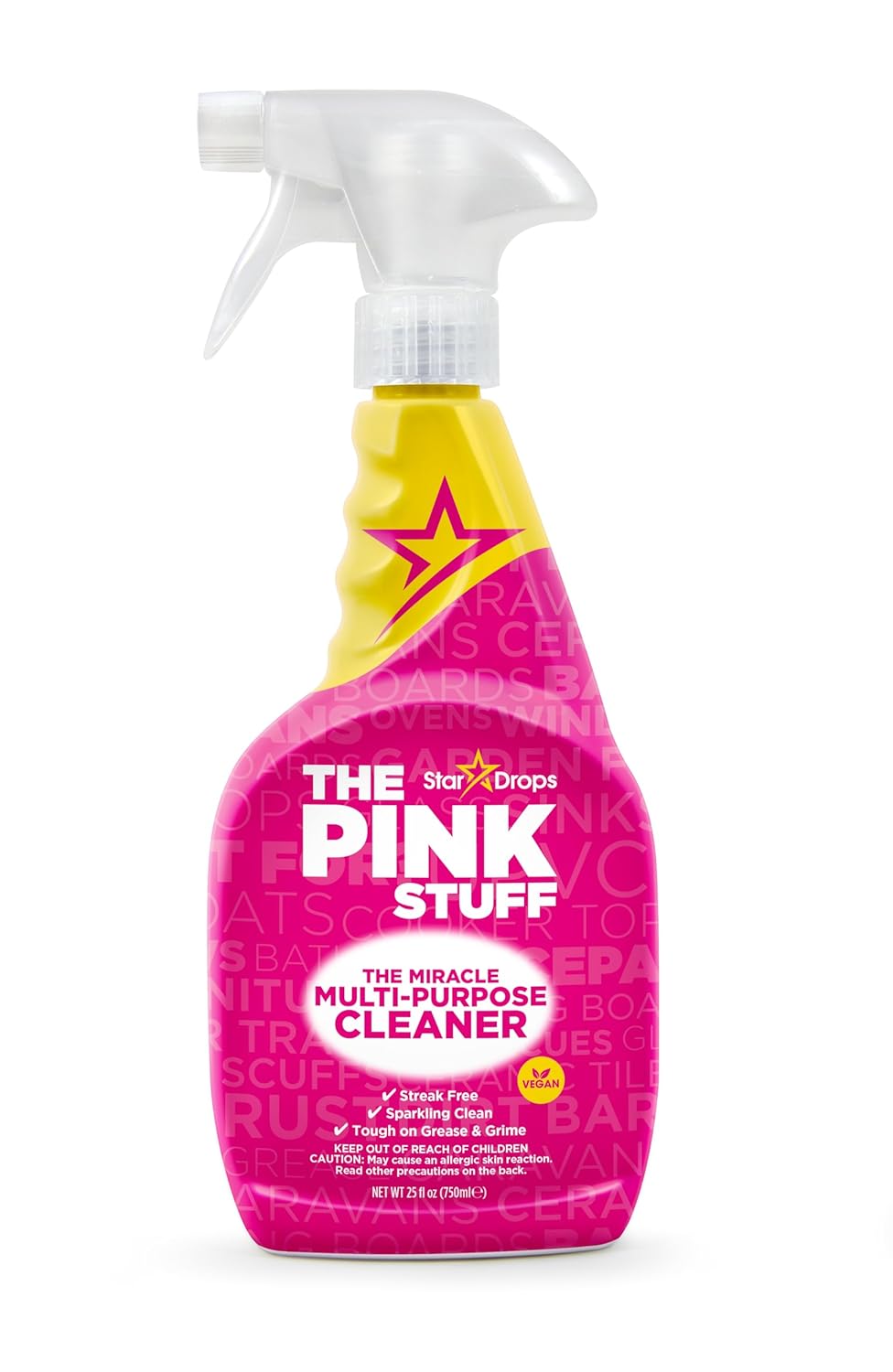 Stardrops The Pink Stuff Miracle Multi-Purpose Cleaner Removes Grease Grime and Stains on Kitchens Bathrooms Floors and More