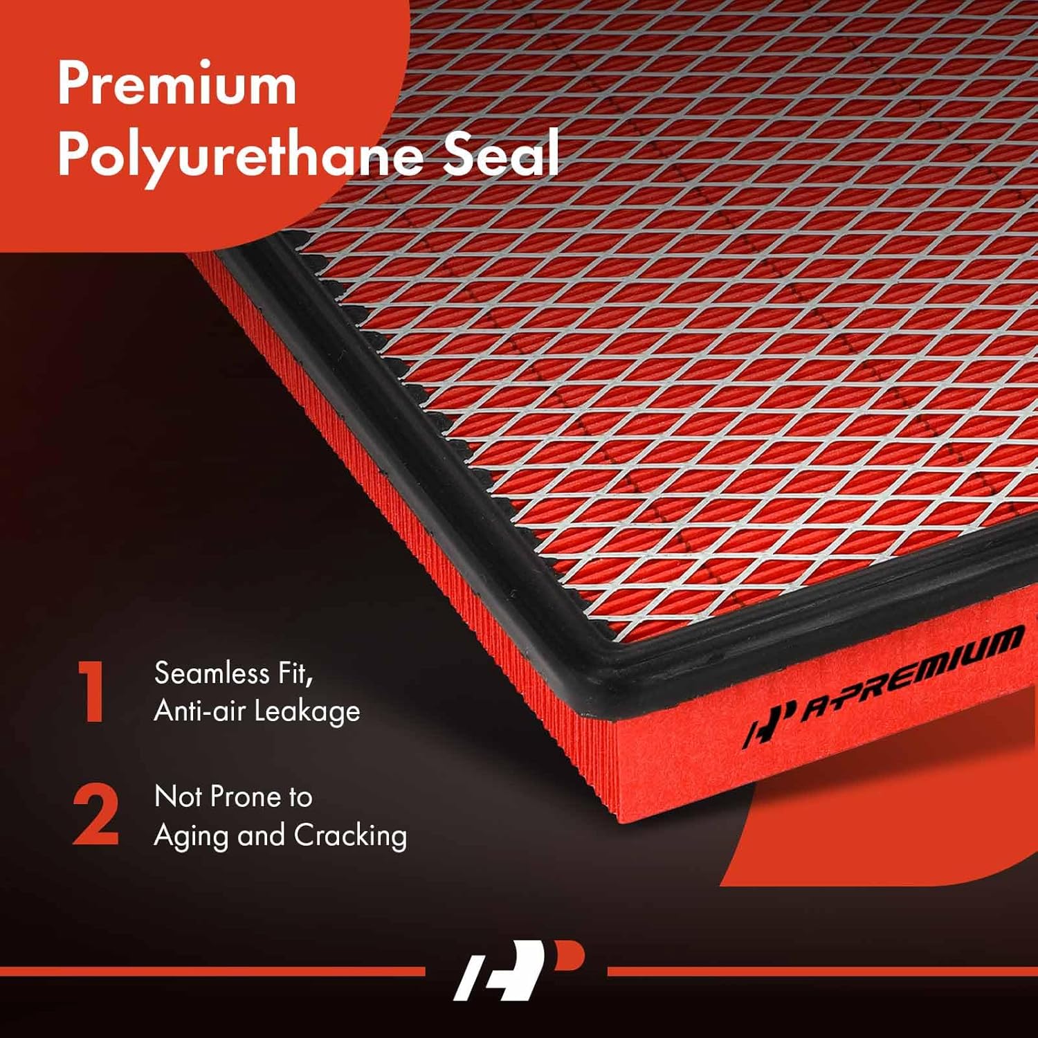 A-Premium 2-PC High-performance, Pre-oiled Engine Air Filter Compatible with Chevrolet Impala, Caprice, Monte Carlo & Buick LaCrosse, Regal, Allure, Century, Riviera & Cadillac & Oldsmobile & Pontiac