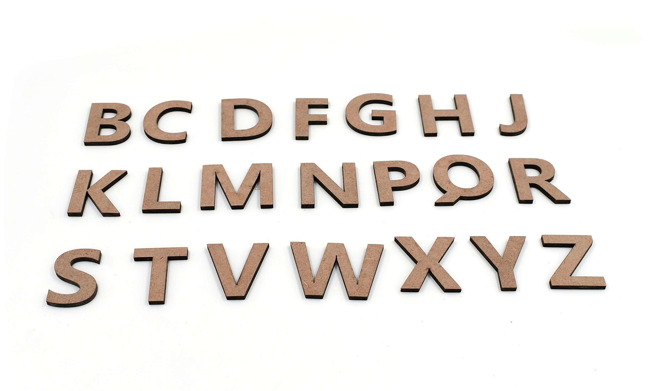 IVEI Arkusz do samodzielnego wykonania, wycinane litery, spółgłoski, gładkie płyty MDF, wycięcia, alfabety, zestaw 21 drewnianych liter do malowania arkuszy drewnianych, decoupage, sztuki z żywicy