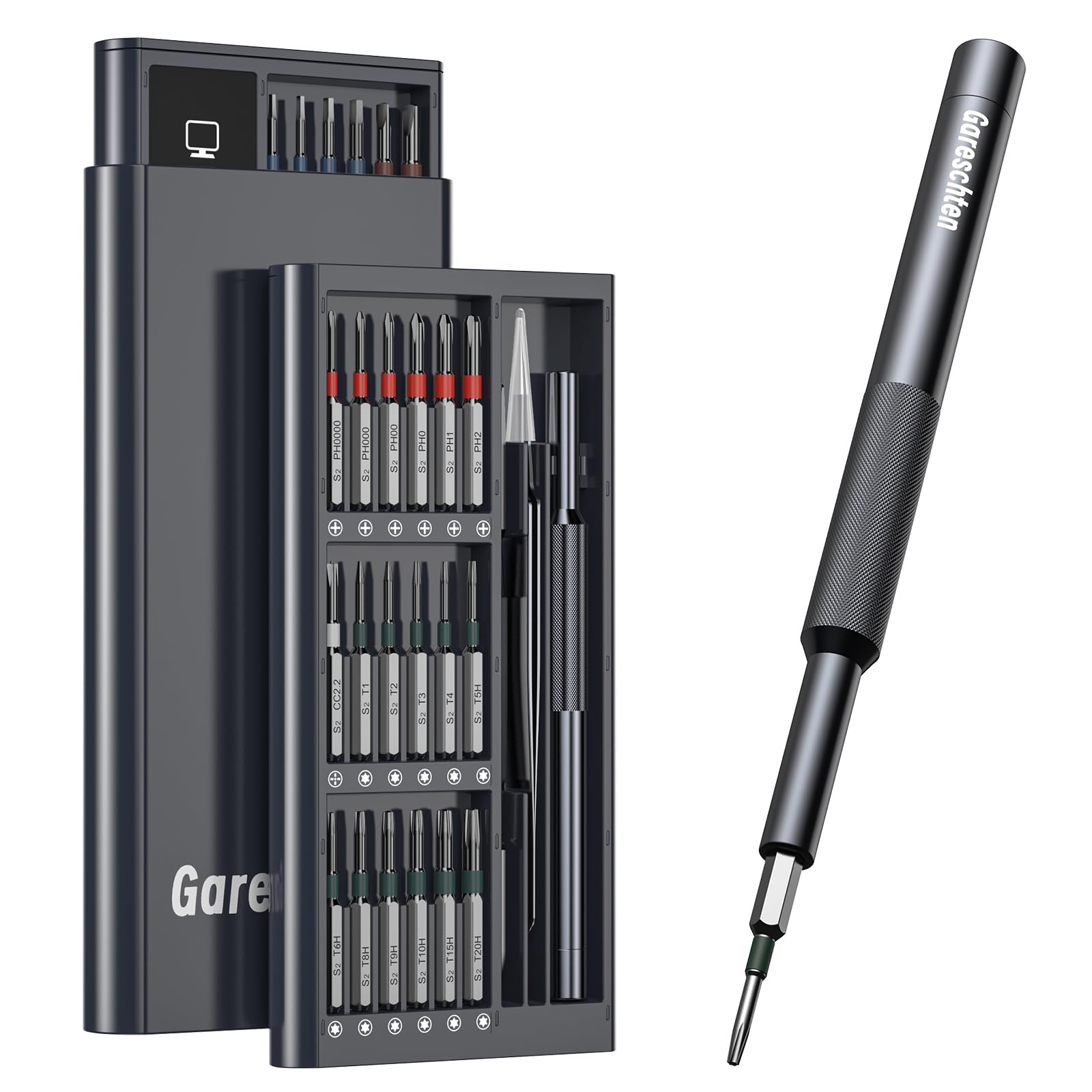 Feinmechaniker Werkzeug Set, Mini Schraubendreher Set mit S2 Lang Bits, Präzisions Schraubendreher Set Reparatur Werkzeug Kit mit Torx T5 T6 T8 T9 für Handy, Brillen, Uhren, Laptop, PS4, Xbox, PC