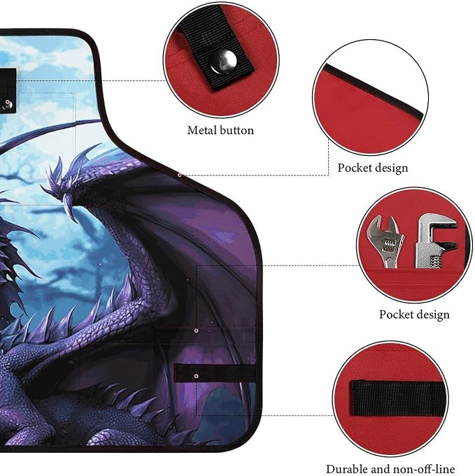 Delantal de trabajo ajustable Purple Dragon miniatura 3