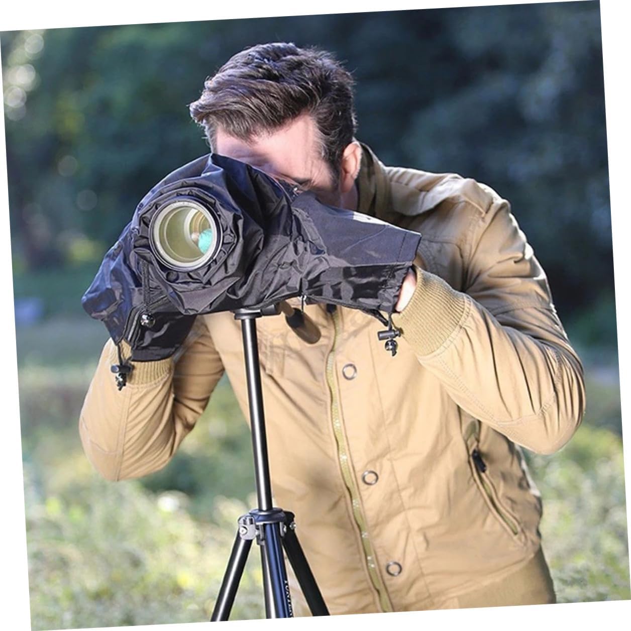 Camera Rain Cover Waterproof DSLR Lens Protector Outdoor Photography Raincoat Dustproof Long Telephoto Lens Hood for Hunting Birdwatching