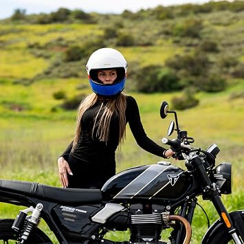 Biltwell Gringo S DOT ECE R22.06 Apex Gloss White / Red / Blue Motorcycle Helmet