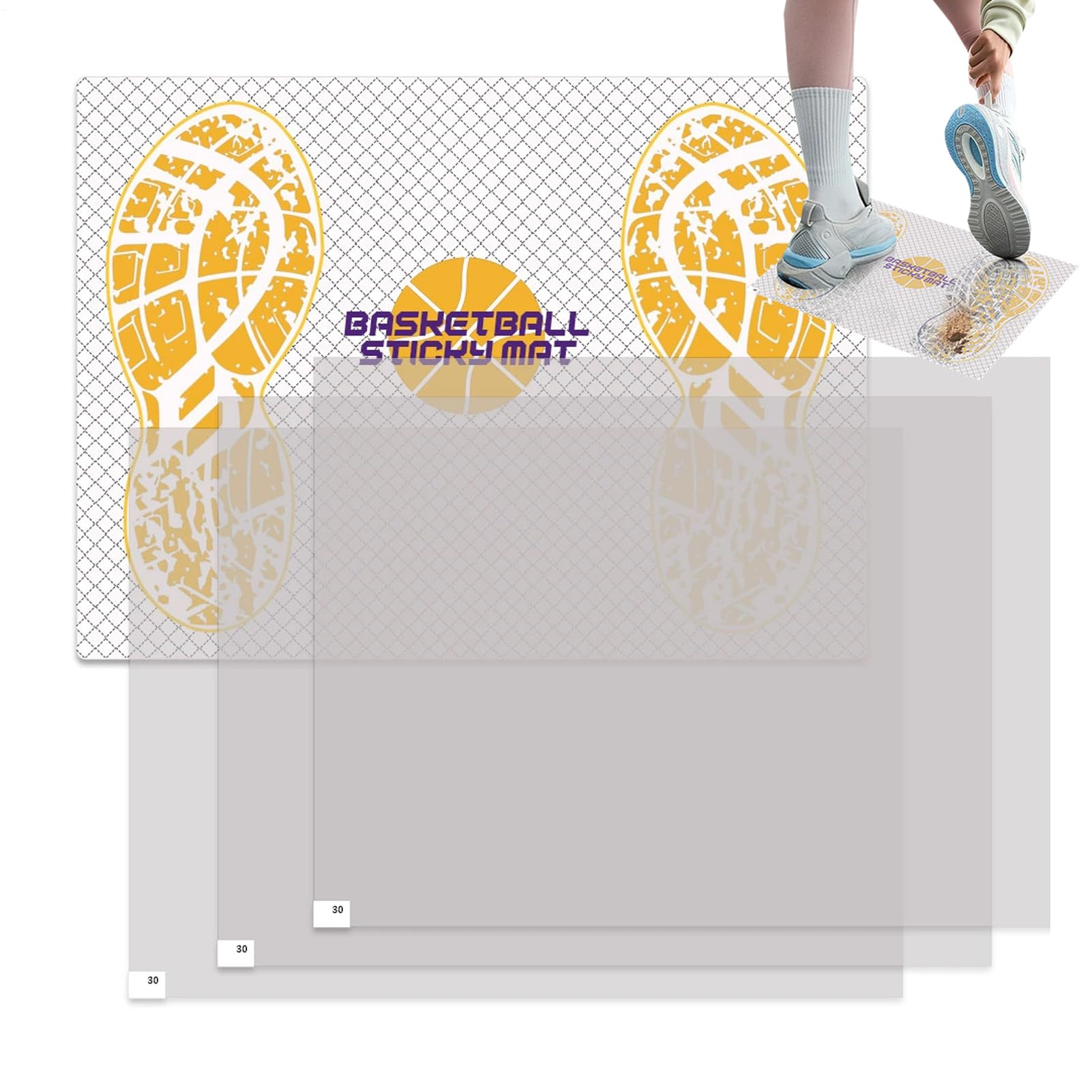 Alfombrilla de baloncesto para tracción de zapatos con hoja reemplazable de 43,2 x 30,5 cm