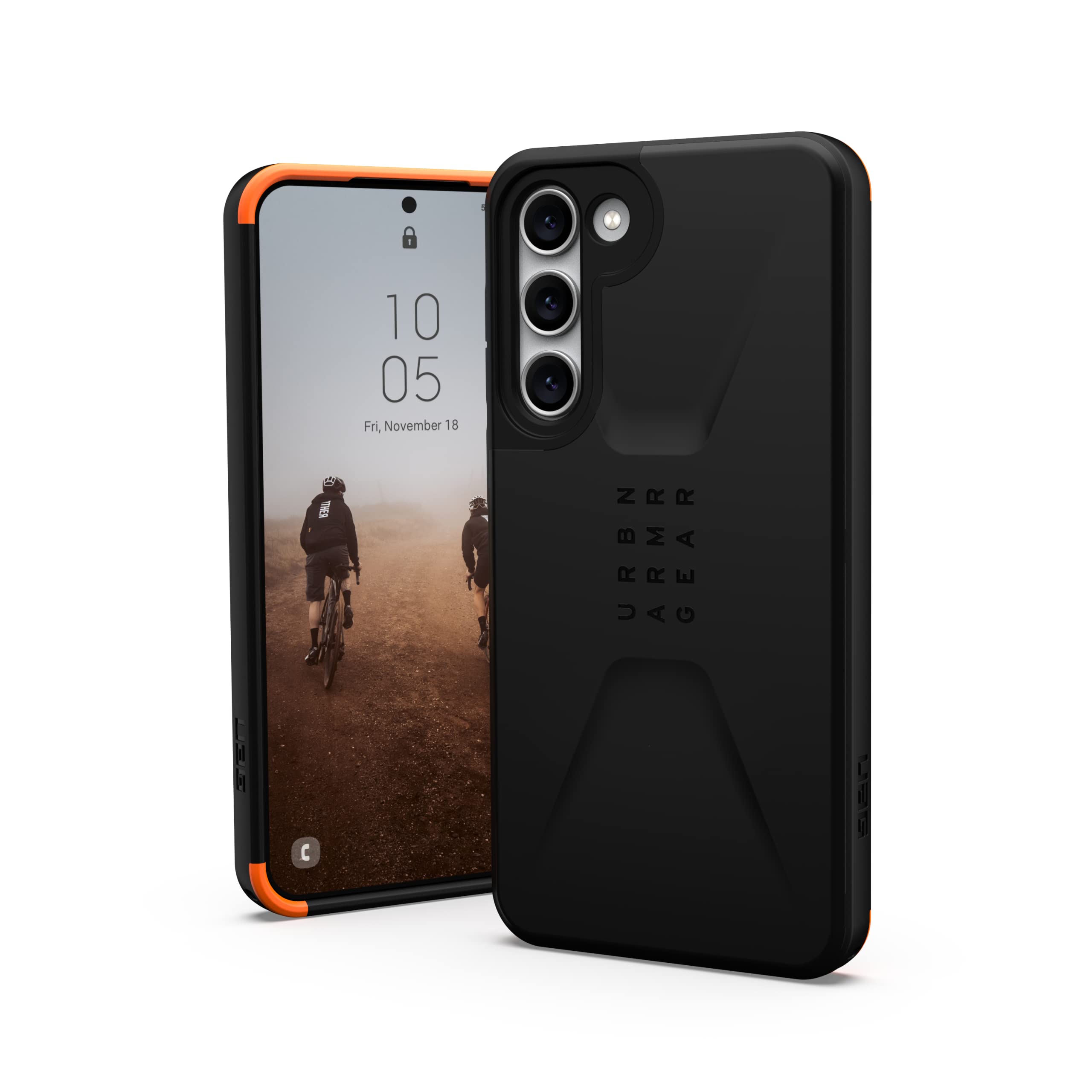 Urban Armor Gear Civilian Funda Protectora Samsung Galaxy S23 Plus Case [Oficialmente Designed for Samsung, Wireless Charging Compatible Cover, Funda Resistente a los Golpes] Negro