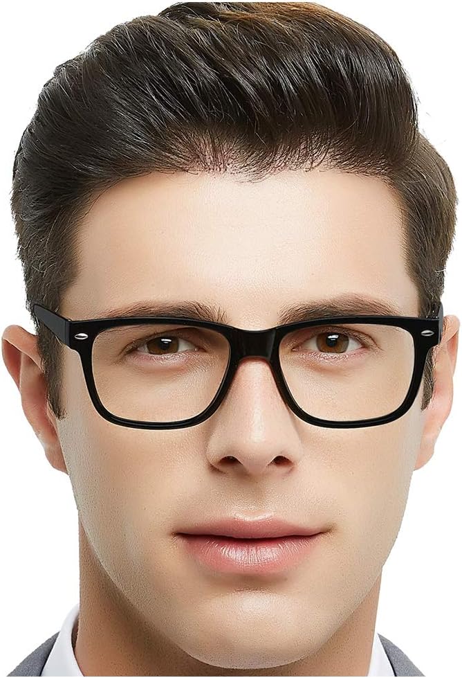 OCCI CHIARI Reading Glasses Men Unisex Reader Magnification 0 1.0 1.25 1.75 2.0 2.25 2.75 3.0 3.5 4.0 5.0 6.0 (Black,1.75)