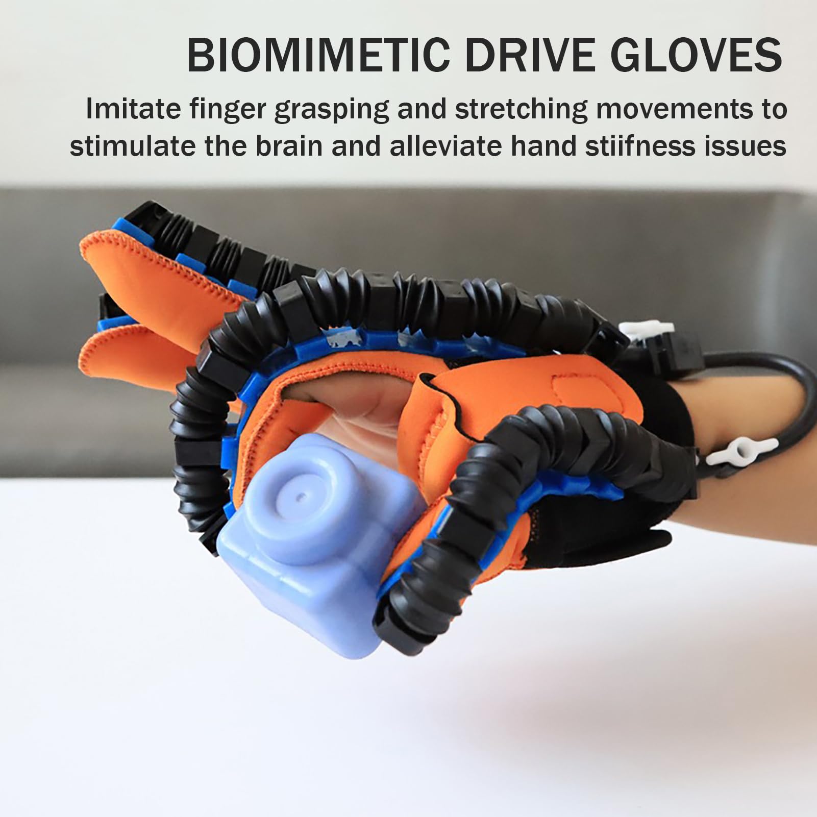 Guantes robóticos de rehabilitación de Manos, Guantes para Artritis, de un Solo Dedo/Dedos Separados/Niveles de Intensidad Ajustables, para Mejorar la flexibilidad Left L