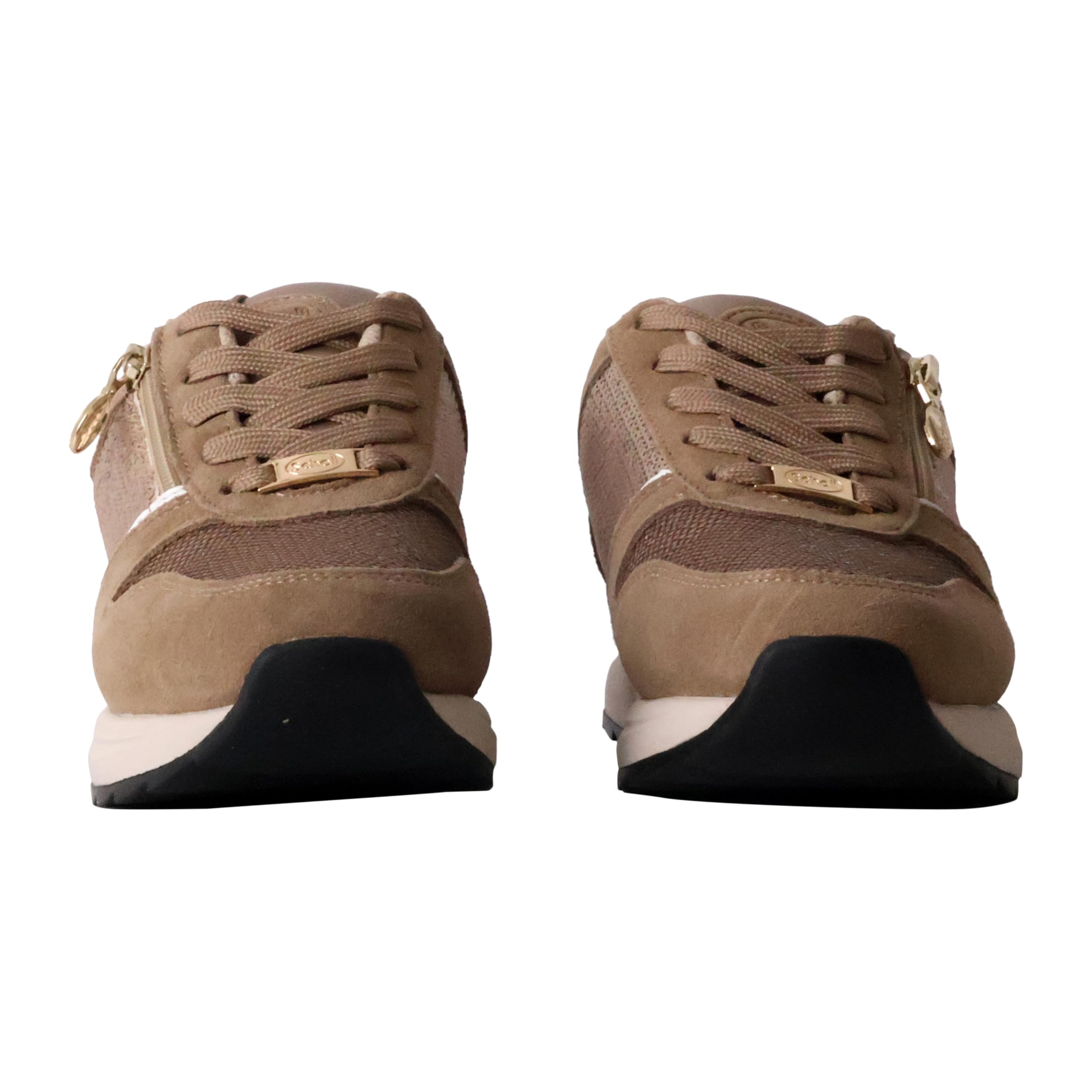 Scholl, Zapatillas de mujer con plantilla viscoelástica extraíble, cremallera lateral, color dorado