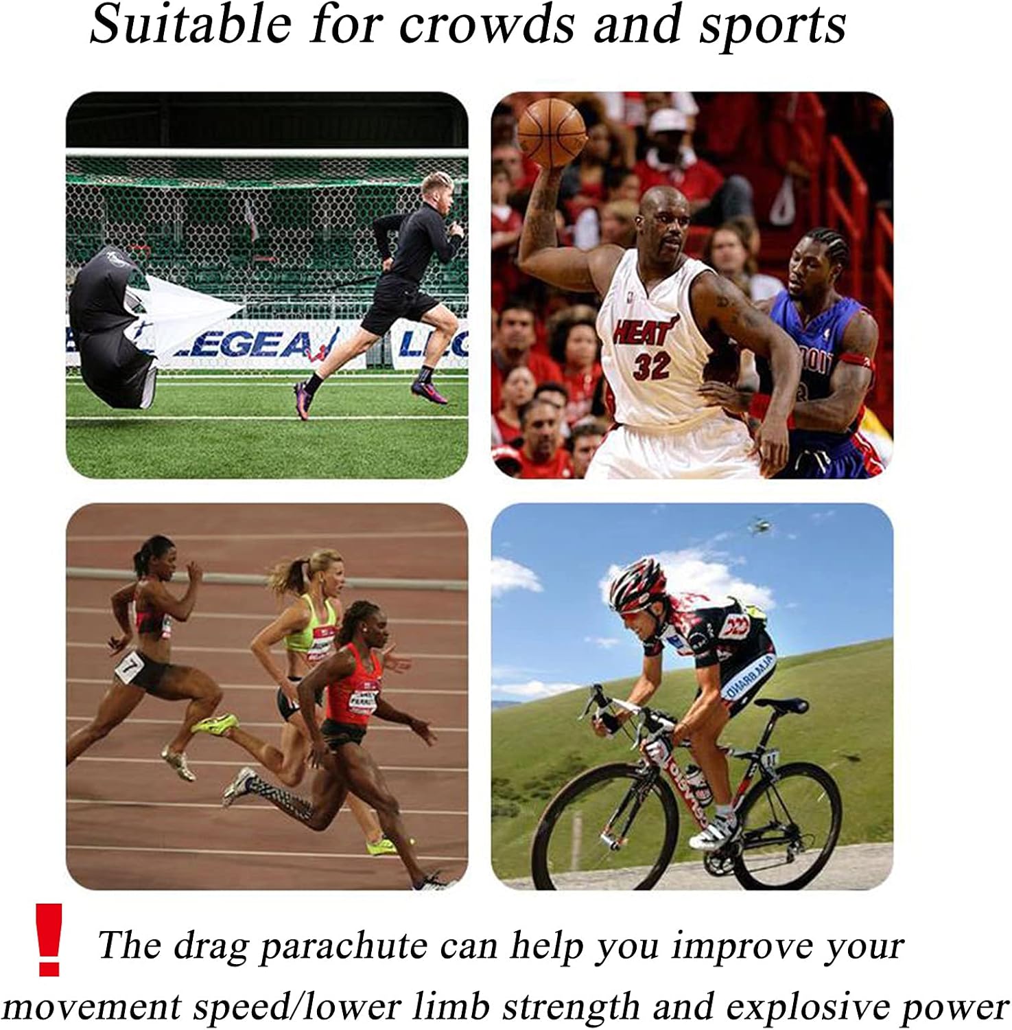 Resistance Parachute Running Speed Training Parachute, with Adjustable Strap Speed Sprint Training Chute, for Kids/Adults Strength Training Chute