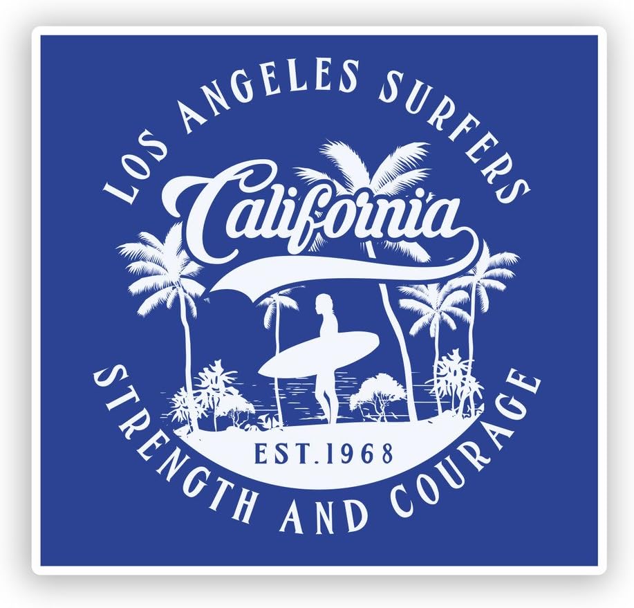 2 x 30cm/300mm California Surf Surfing Vinyl Stickers Travel Luggage #7623