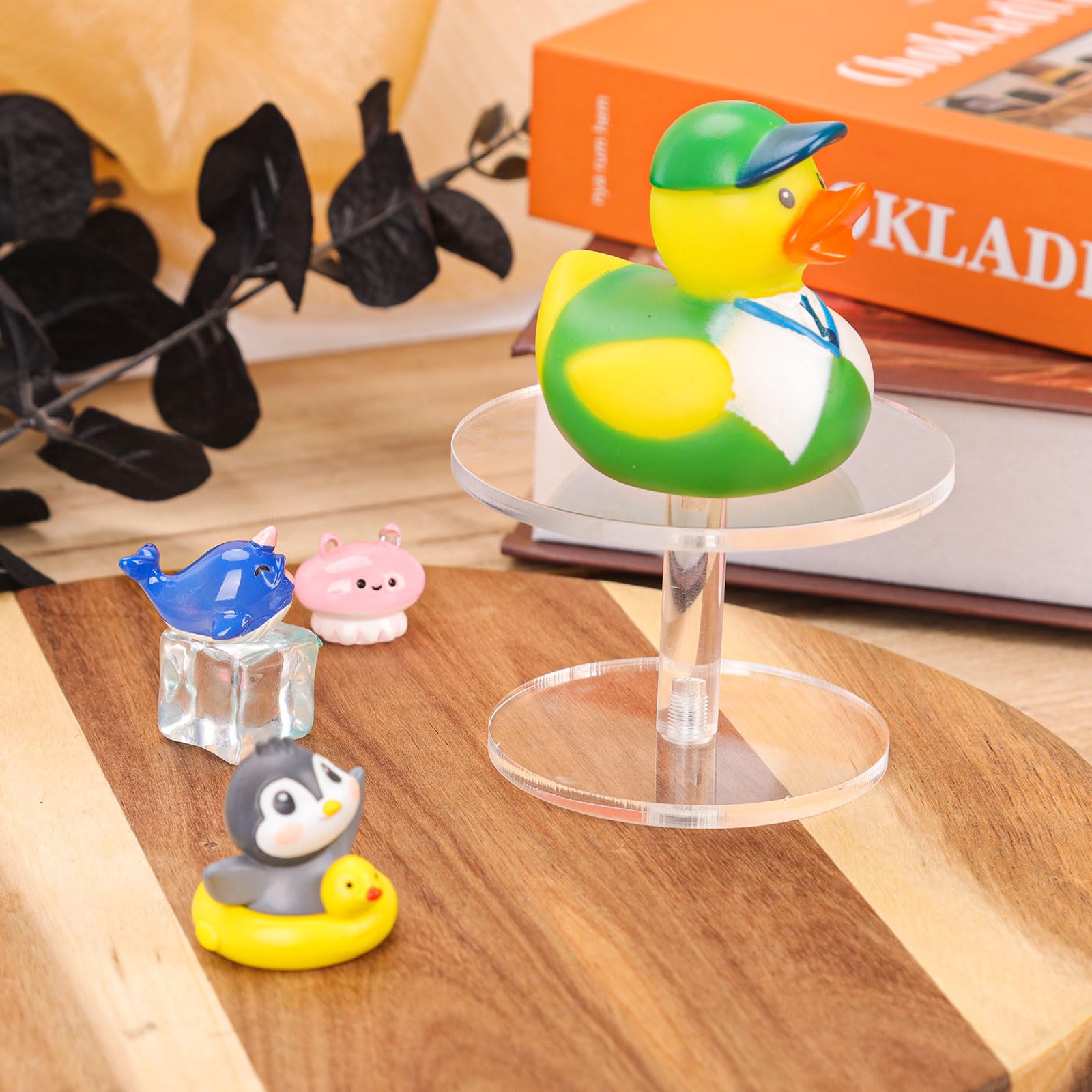 3 szt. Akrylowe Podstawki Bojowe, Podstawki Bojowe Flying Miniatures do DND Stojaki na Miniatury Wyswietlacz Akrylowy Wspornik Pólka do Planszy RPG i Malych Ekspozytor na Figurki