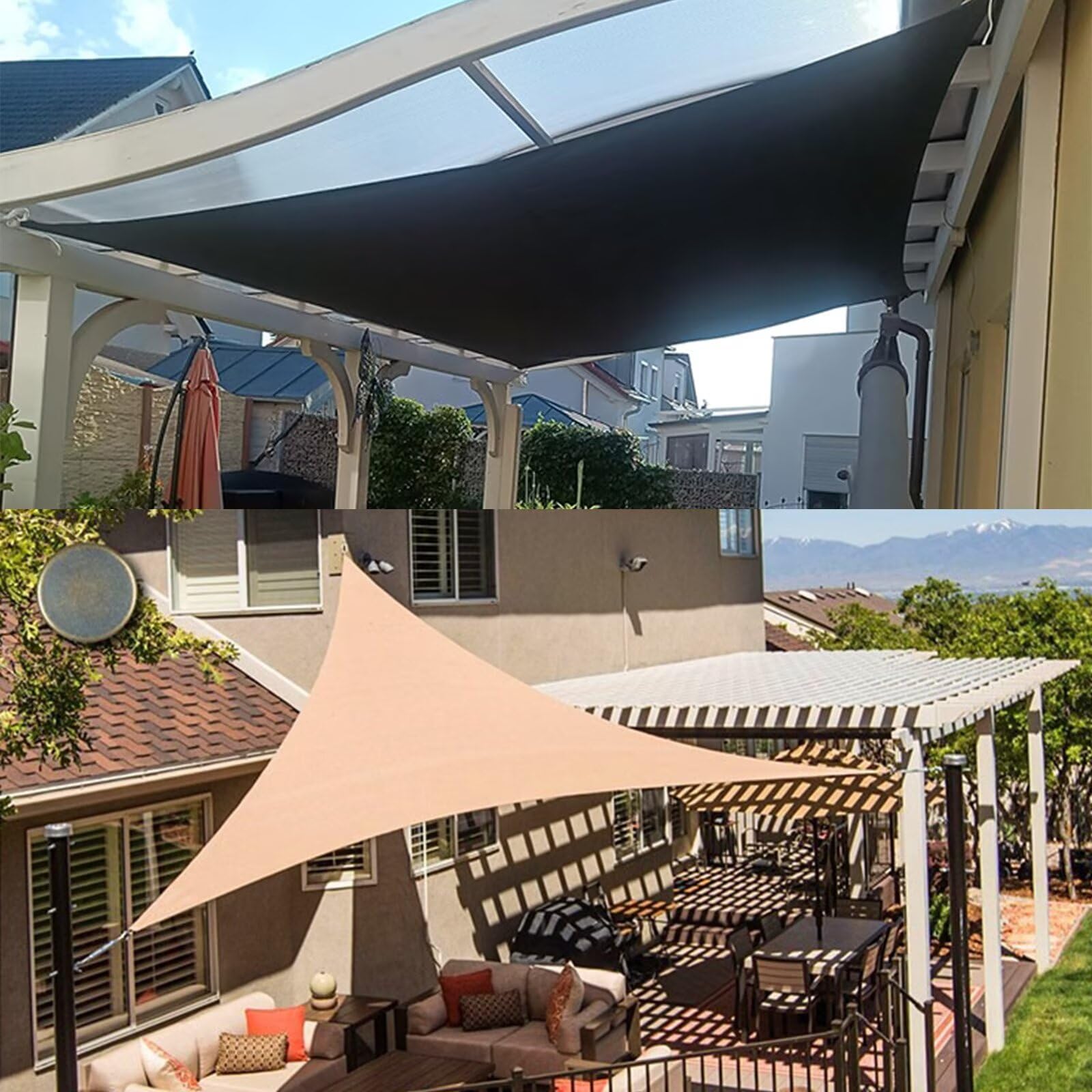YMYNYVela Parasole Impermeabile Rettangolare 2 X 3 M Protezione UV Per Esterni Giardino Patio Sabbia 88794953