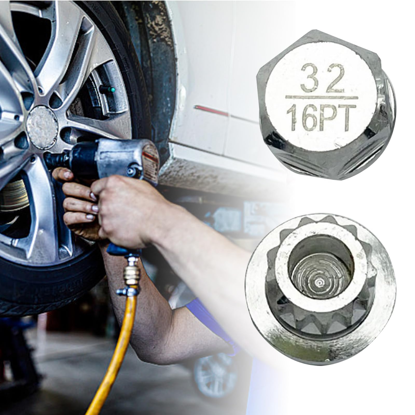 Bullone di bloccaggio ruota antifurto per auto 32/16PT per chiave dado ruota BMW X1 X3 X5 X6