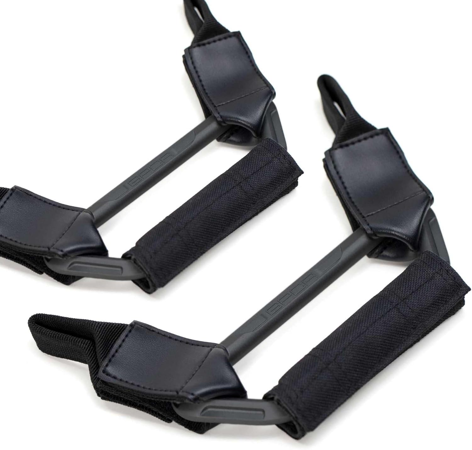 GPCA BackGrip X Heavy-Duty Headrest Grab Handle for Lifted Trucks & Jeeps, Rear Seat Entry Assist for Seniors & Kids Fits Vehicles with Pole-Style Headrests (Up to 16mm) Easy Install (2PC-Jet Black)