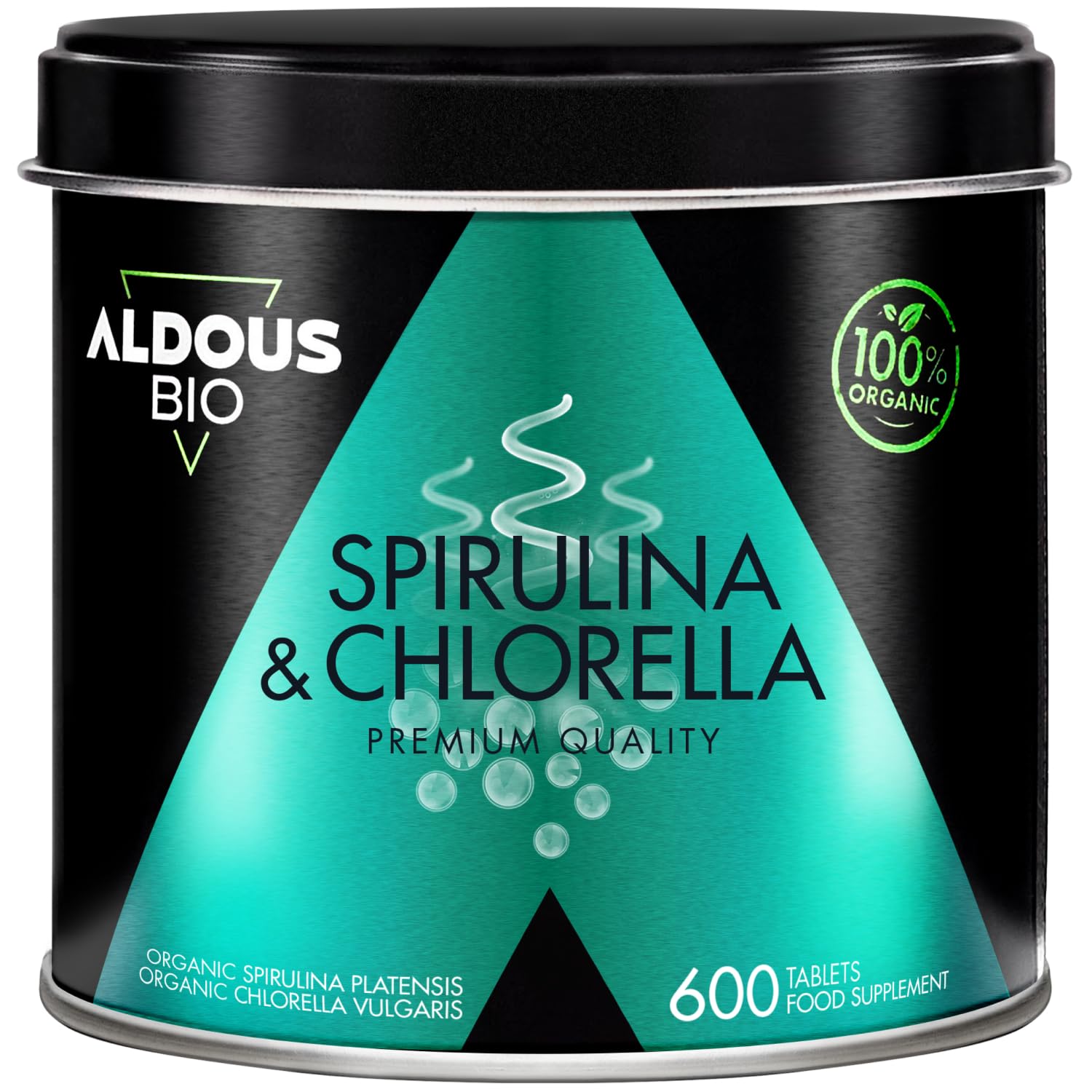 Aldous Bio Premium Chlorella and Spirulina for 7 Months - Vegan Protein,Chlorophyl - Chlorella Spirulina Tablets