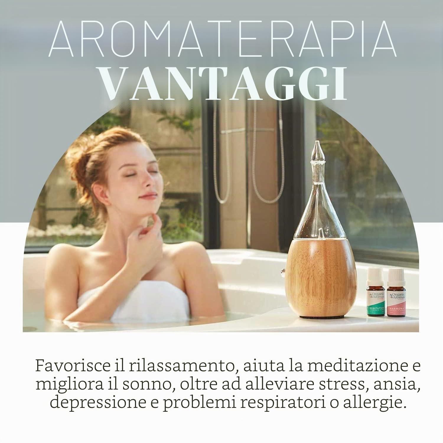 Raindrop Diffusore nebulizzante di puro olio essenziale per aromaterapia, per uso domestico o professionale, niente calore, acqua, o plastica