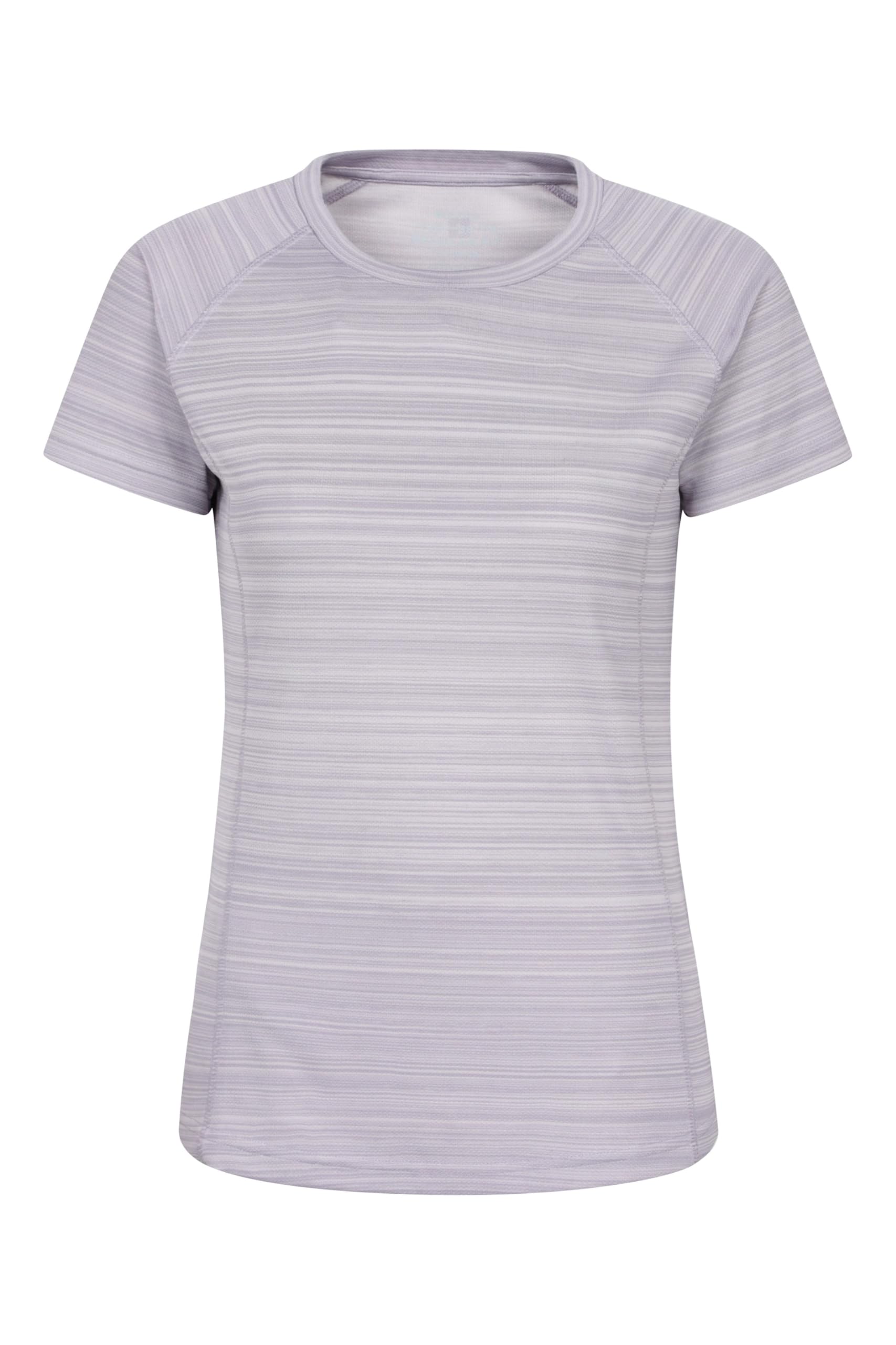 Mountain Warehouse Women's Lilac (Stripe) Endurance Striped Tee - Lightweight, Moisture Wicking T-Shirt, Quick Dry Top – For Spring Summer, Gym & Hiking Size 14