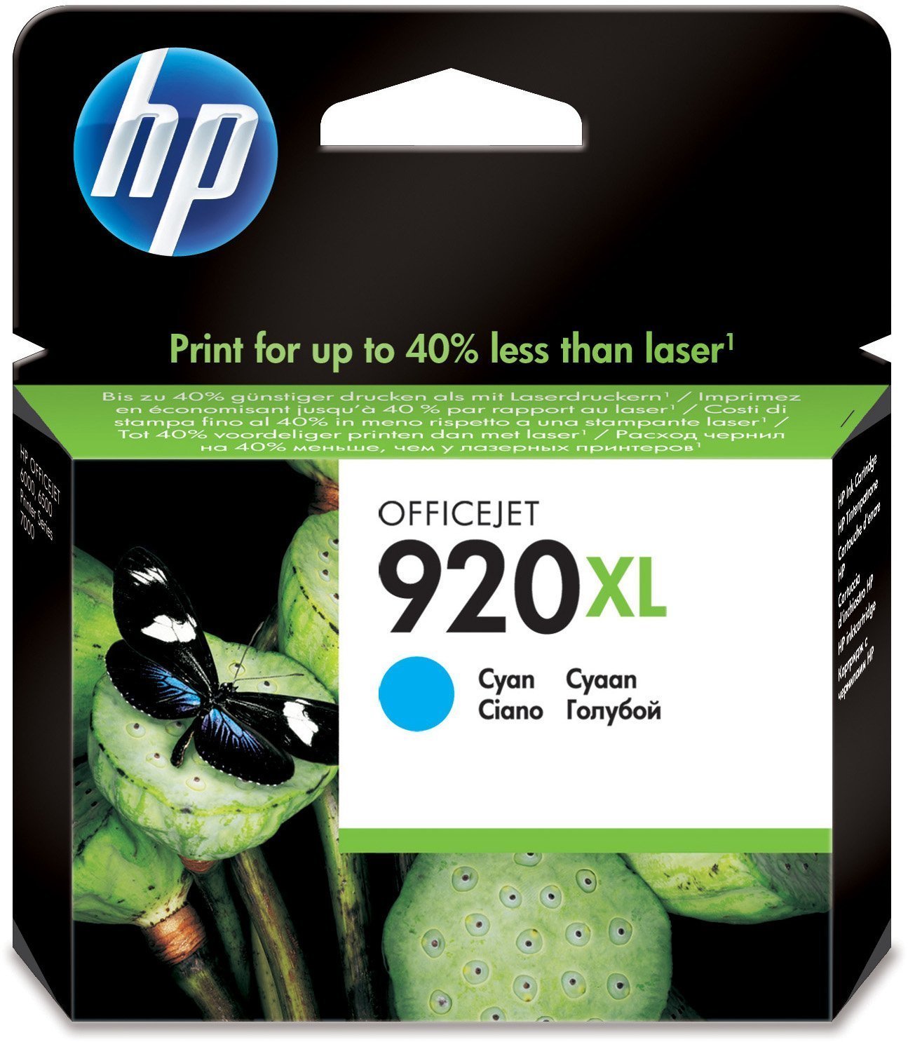 Hp 920XL Cyan Ink Cartridge Blue 884420649274