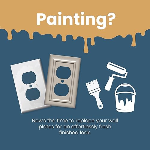 Miniatura 4 de Placa de interruptor Franklin Brass W35218-SN-C Classic Architecture, de pared, dúplex, simple, níquel satinado