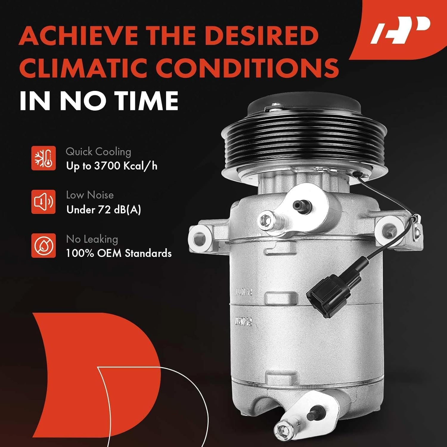 A-Premium Air Conditioner AC Compressor with Clutch Compatible with Nissan Frontier 4.0L 2.5L 2005-2019, Xterra 4.0L 2005-2015