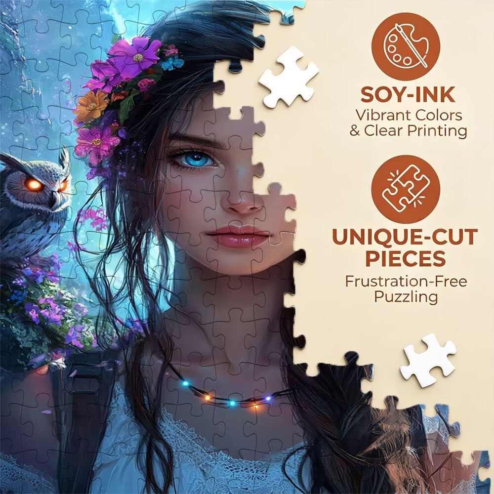 Puzzle 3000 elementów, puzzle dla dorosłych kobieta artystyczny orzeł, gra puzzli, drewniane układanki, niemożliwe klasyczne układanki, do gry edukacyjnej wyzwanie zabawki, układanki rodzinne DX0YL5