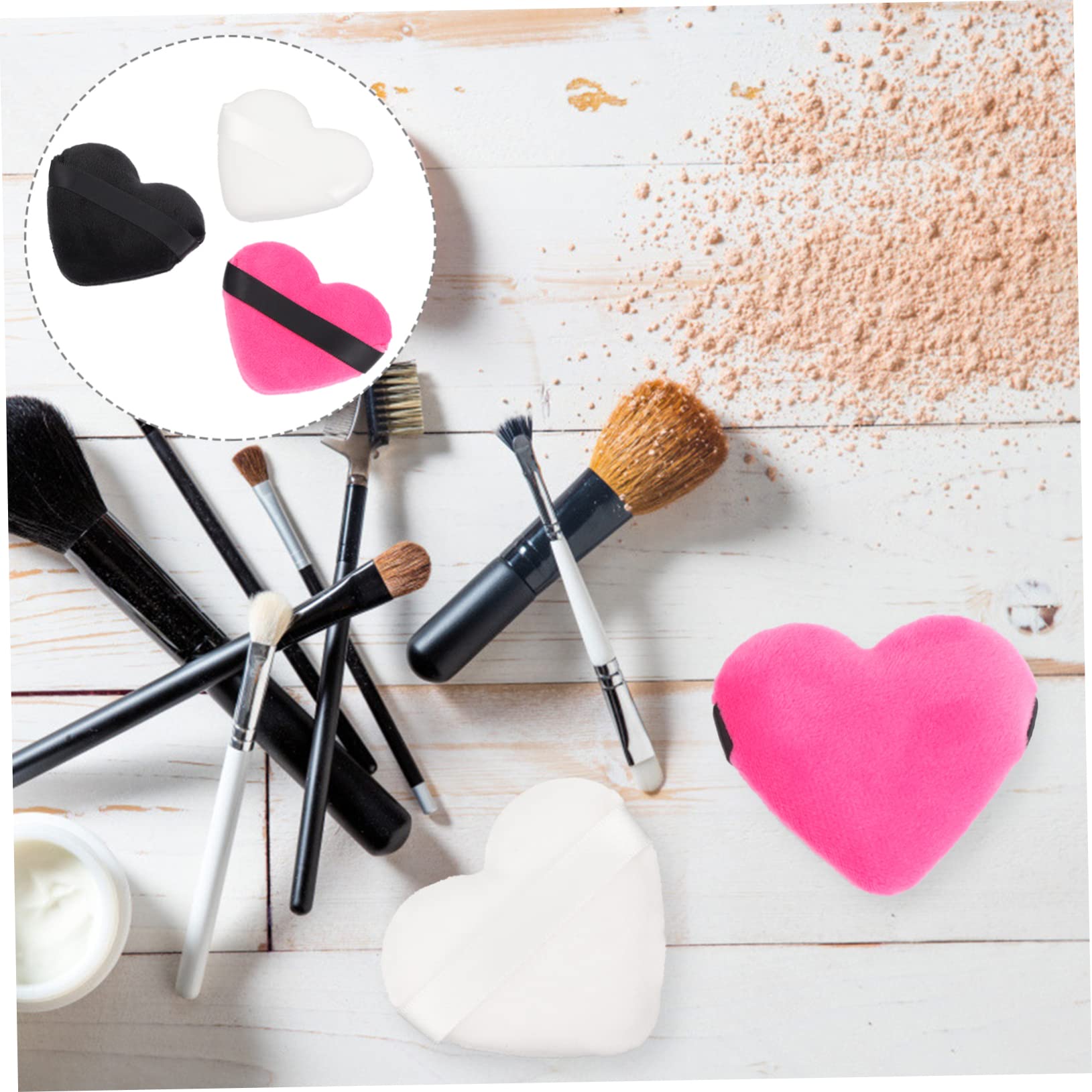 ABOOFAN 45 Pz Soffio Di Cuore Soffio Di Trucco Spugnetta Per Il Trucco Soffio Di Cipria Per Il Trucco Spugna Per Il Viso Soffio Di Polvere Spugne Di Bellezza Pelucchi Accessori Cosmetico