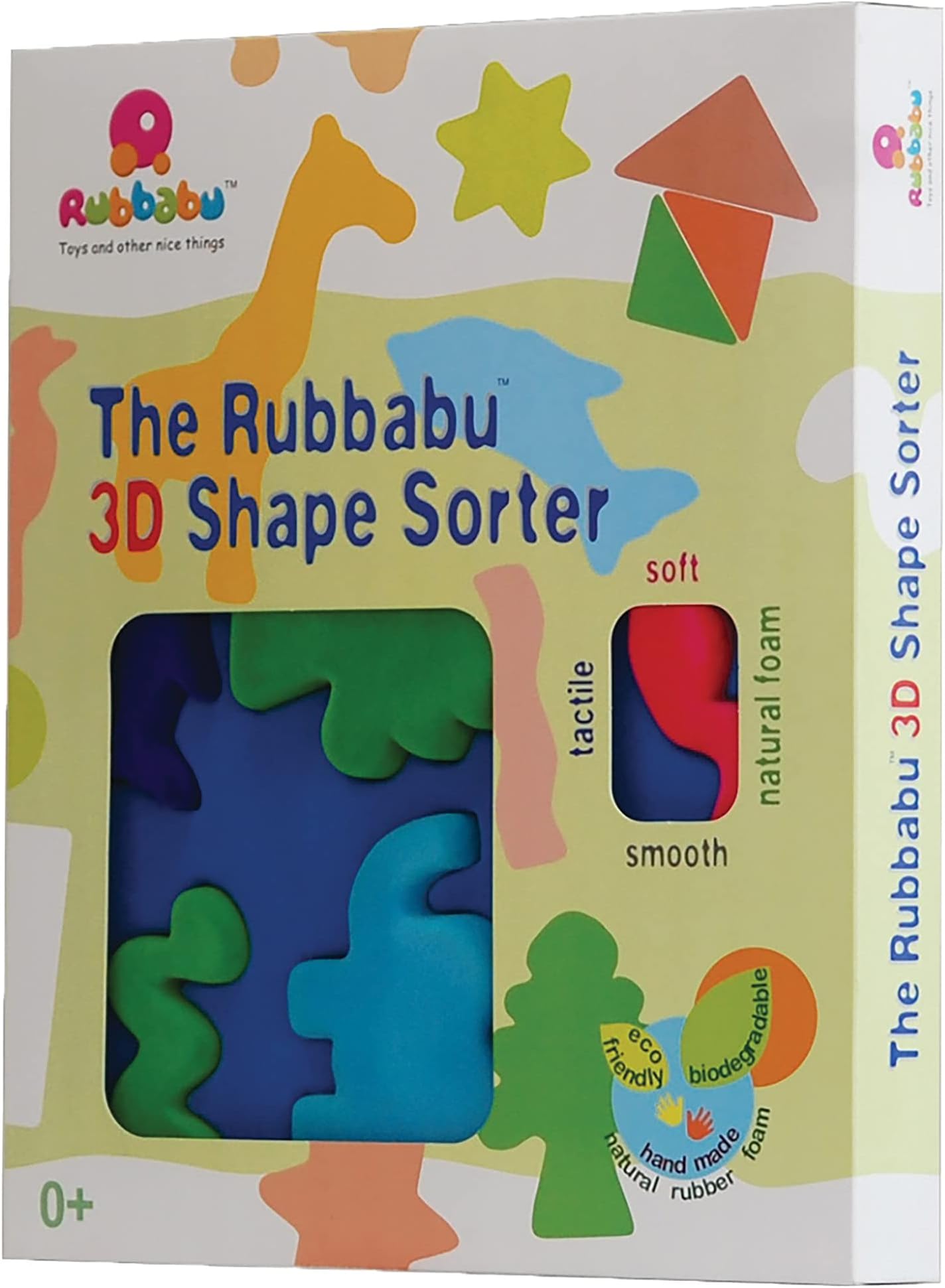 Rubbabu3D Shape Sorter Animal Puzzle - 18 Months & up