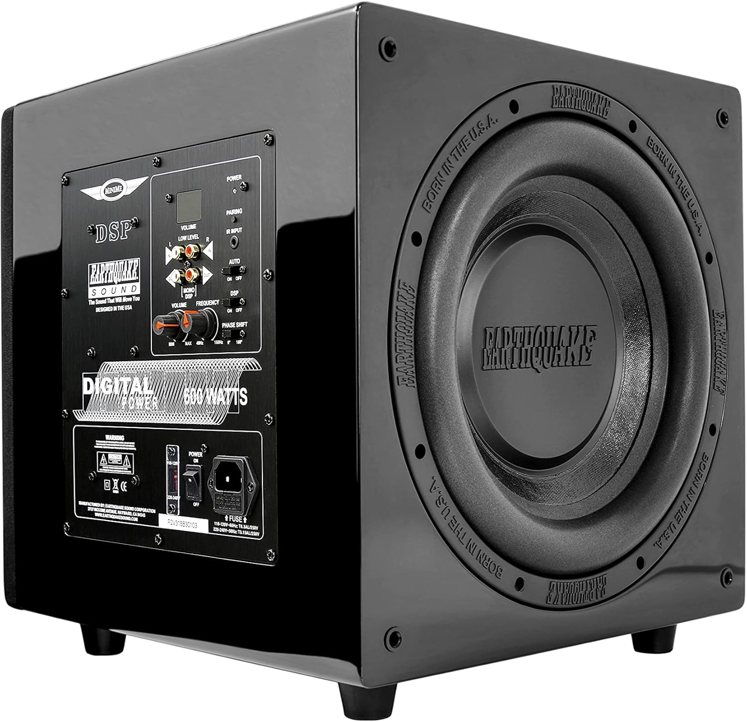 Earthquake Sound MiniMe DSP P-10 10-inch Powered Subwoofer with DSP Control and SLAPS Passive Radiator Technology
