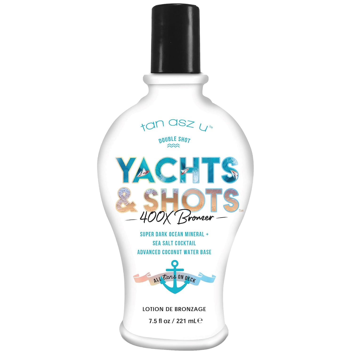 Tan Asz U Yachts & Shots 400X Bronzer Indoor Tanning Lotion, 7.5 Fl Oz