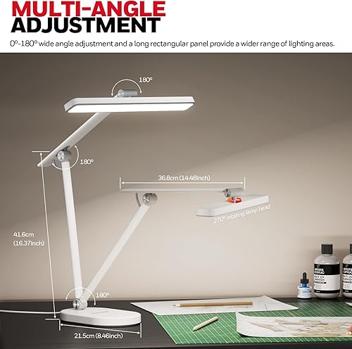 Miniatura 4 de Honeywell Lámpara de escritorio para oficina en casa, H4 Sunturalux Luz de escritorio LED para cuidado de los ojos, lámpara de escritorio regulable